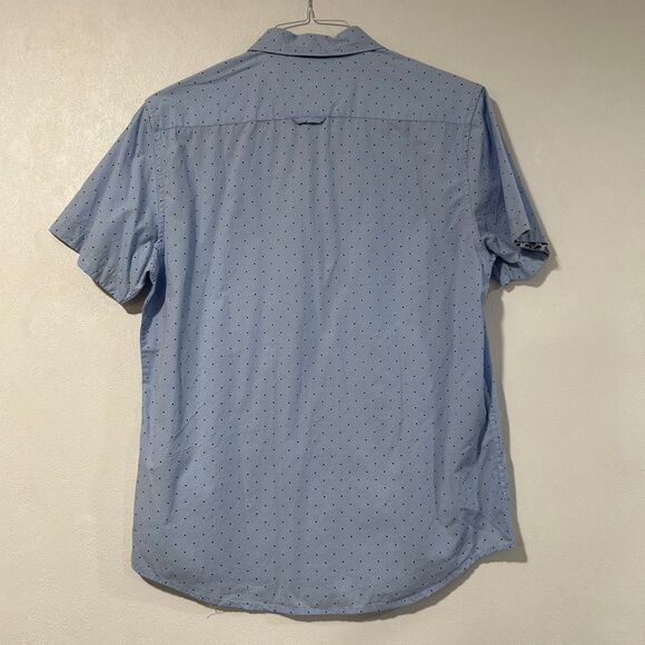 Cactus Man Ricky Singh Light Blue Polka Dot Short Sleeve Button Down Shirt Men’s - Picture 2 of 5